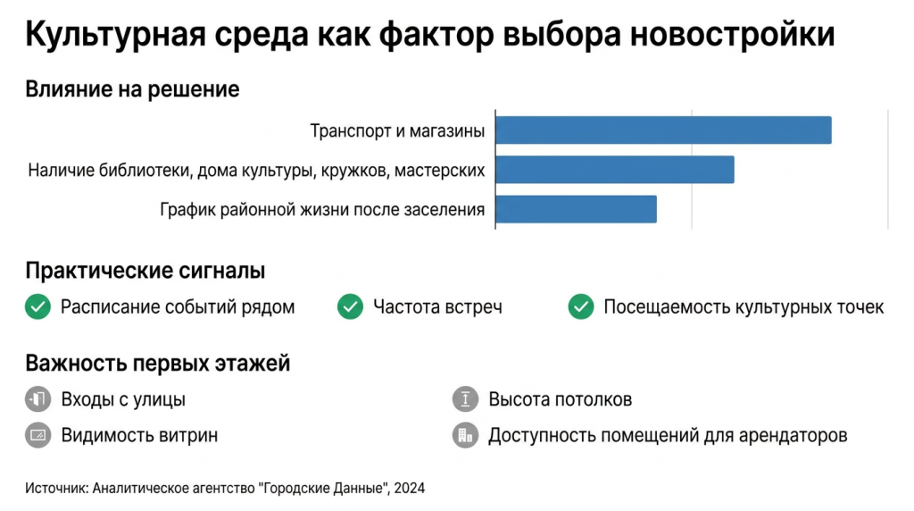 Культурная среа как фактор выбора новостройки
